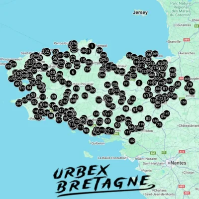 Carte des urbex dans la Bretagne