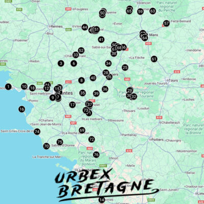 Carte des urbex dans le Pays-de-la-Loire