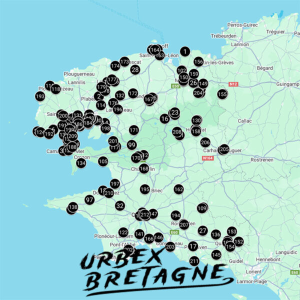 Carte urbex Finistère - 29 Quimper Brest